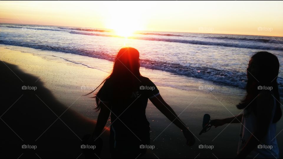 a stroll in the beach