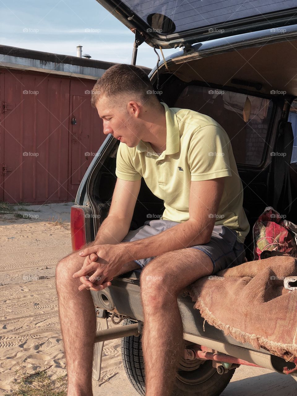 Outdoors man portrait