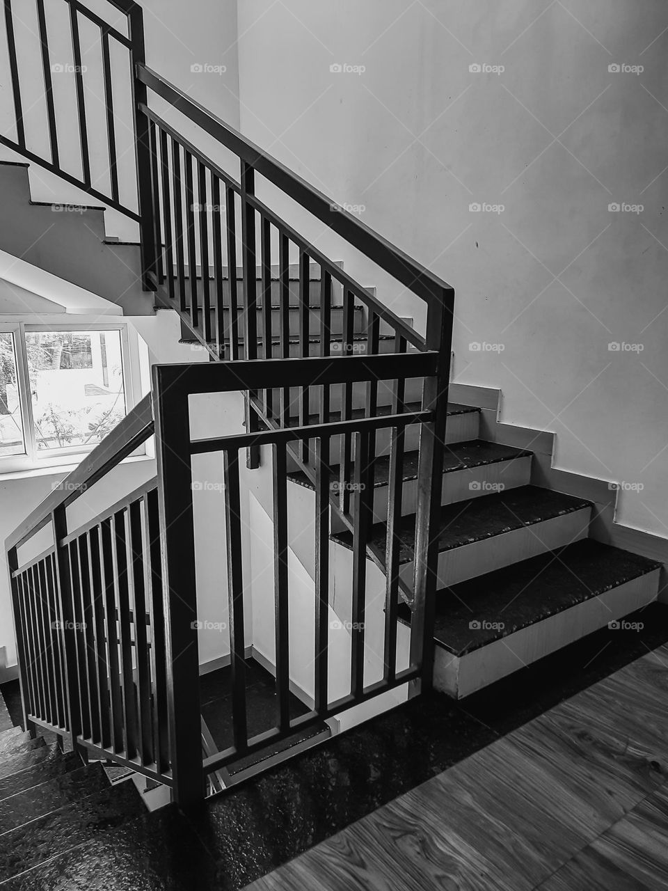 Staircase in black and white