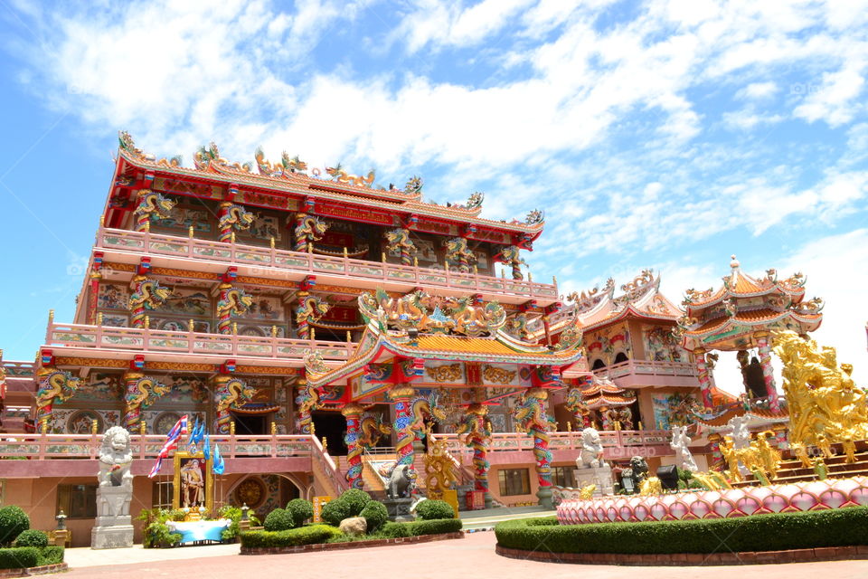 The chinese temple. The chinese temple, it is a place to get respect of the people.