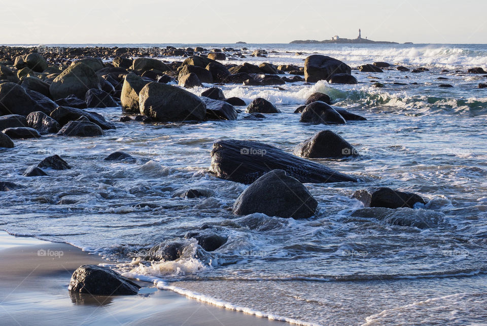 Stones in the sea. 