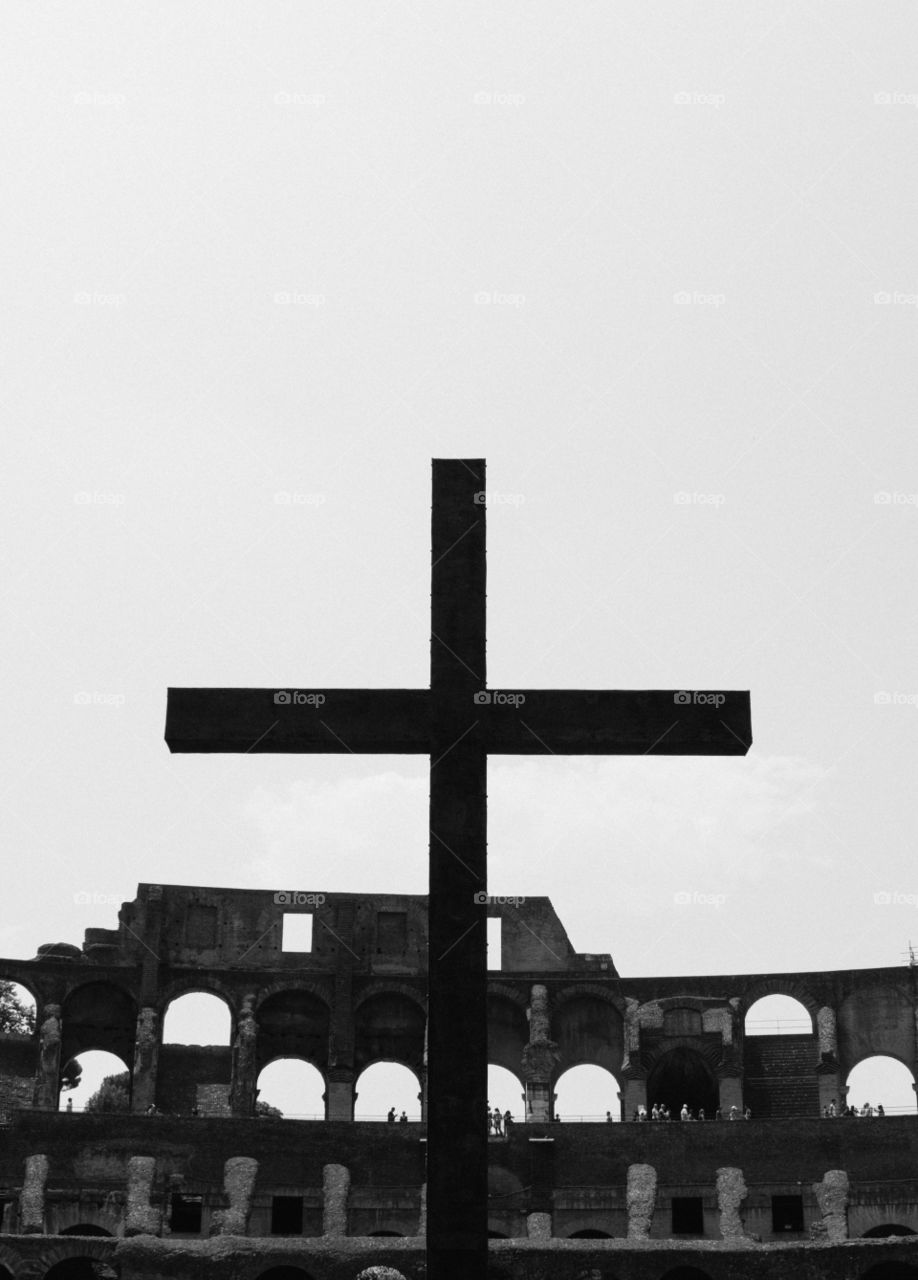 Cross in the Roman Coliseum  