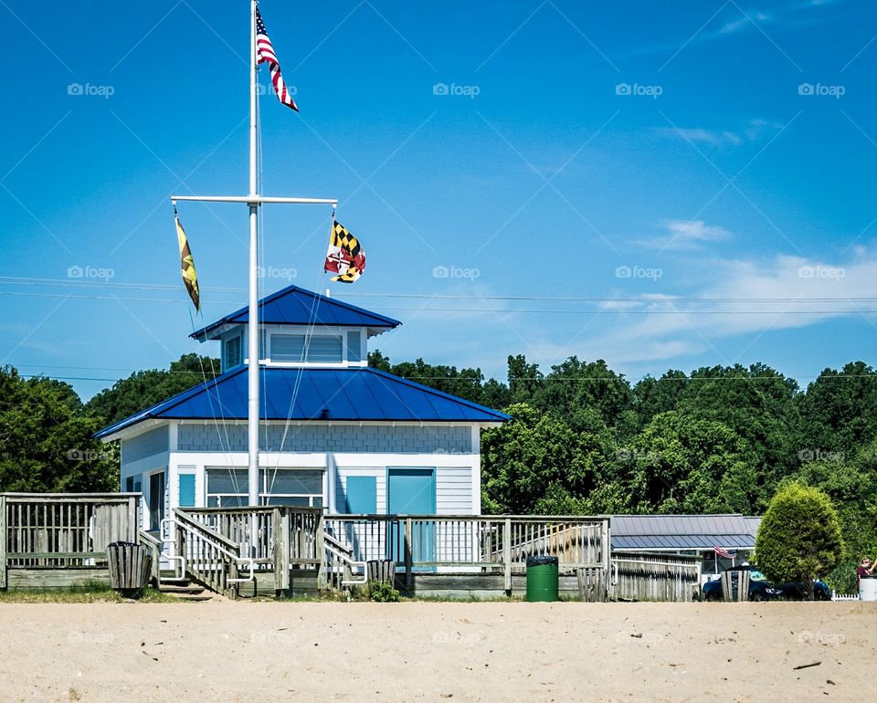 Flags at the beach