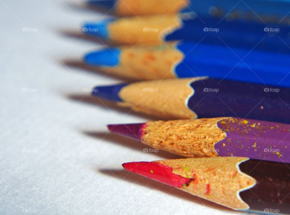 Close  up of colored pencil