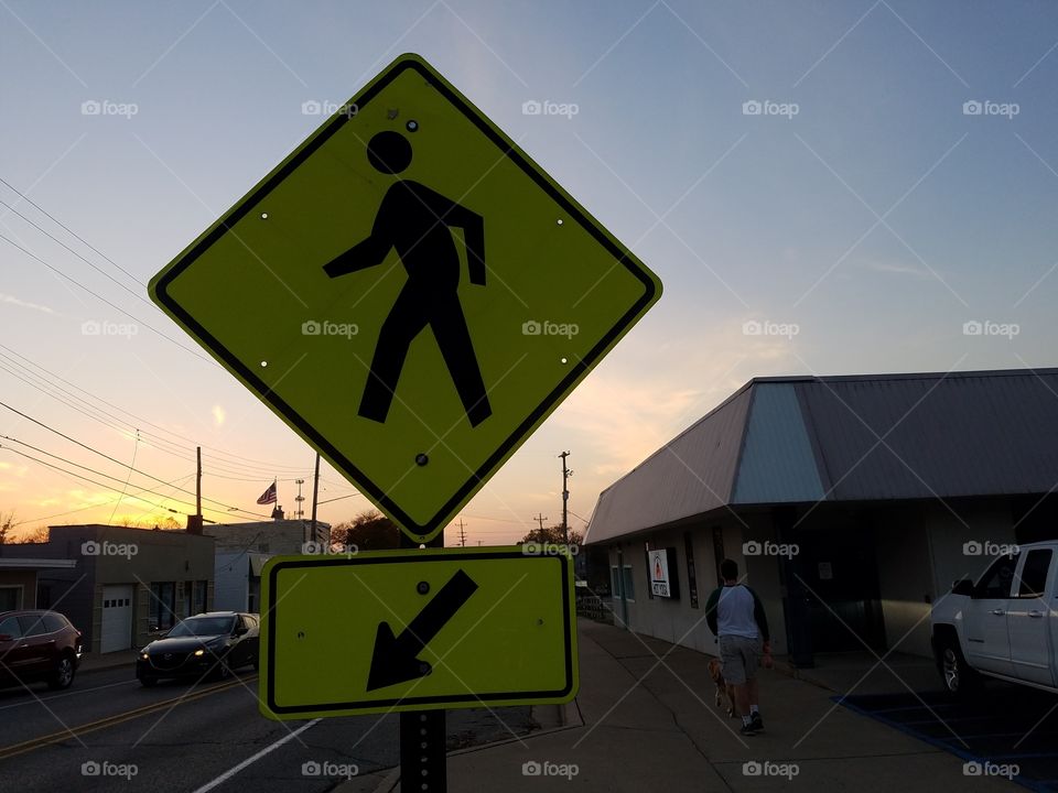 reminds drivers where pedestrians cross