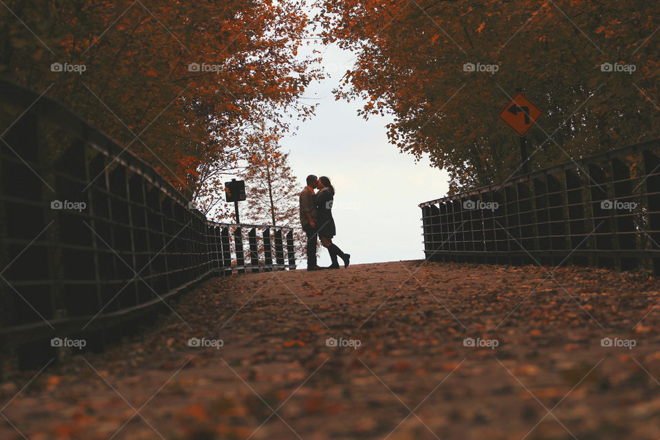 Couple during fall