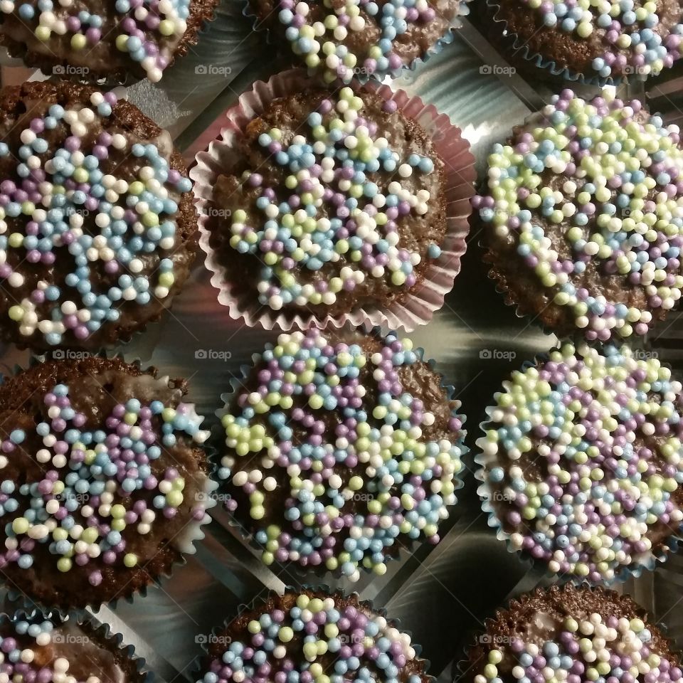 Sprinkled muffins