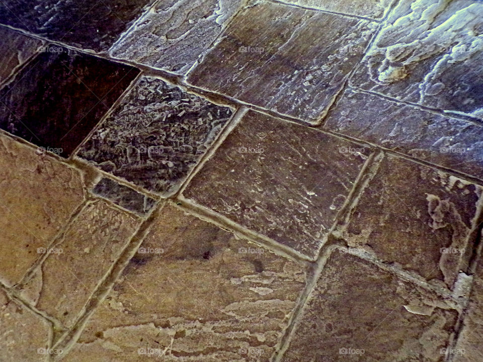 Stone floor in English country church