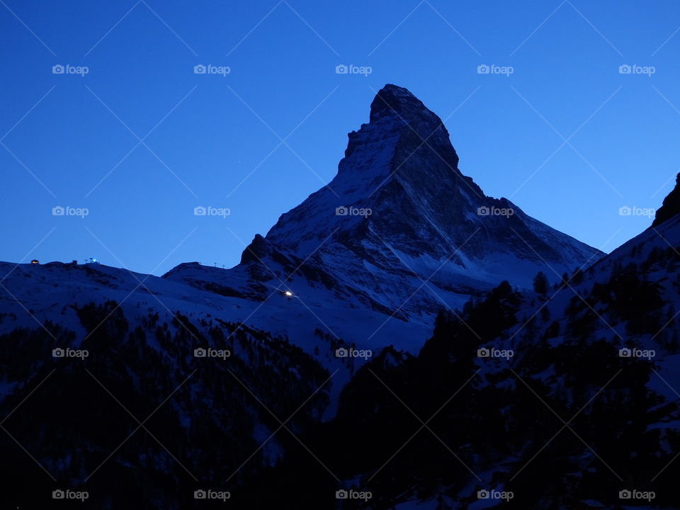 Matterhorn at night 