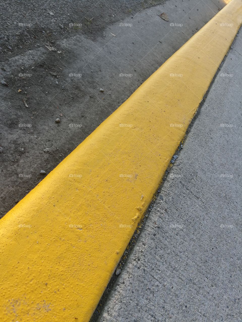 Yellow paved concrete