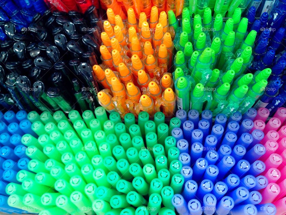 colorful ballpens