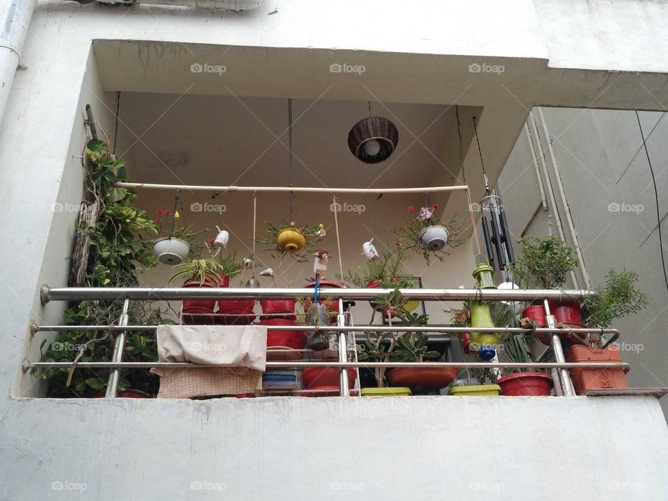 my neighbour's cute little balcony