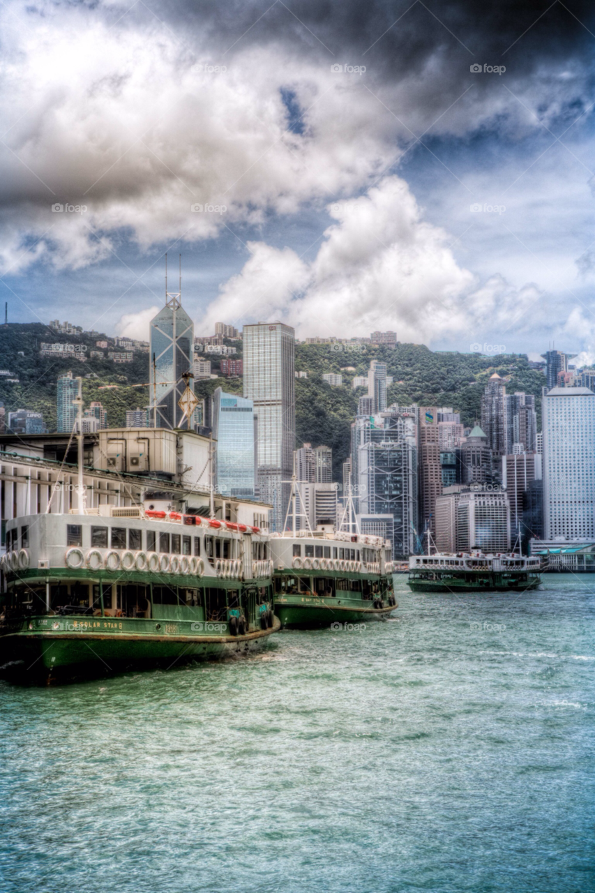 skyline asia hong kong city scape by paulcowell