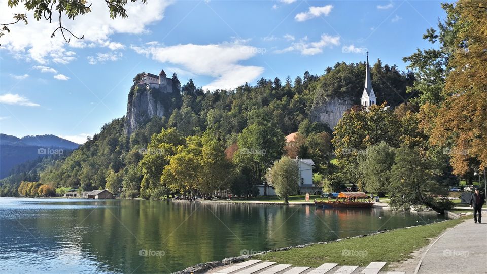 The magical lake bled and castle: slovenia