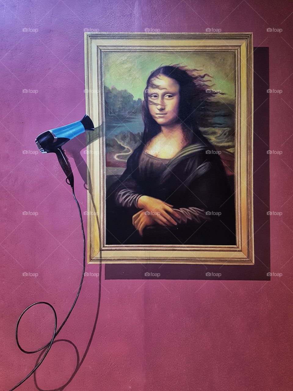 Creative funny artwork paintaing of Mona Lisa