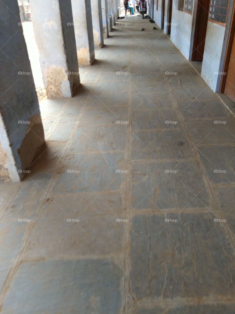 Empty corridor of a school