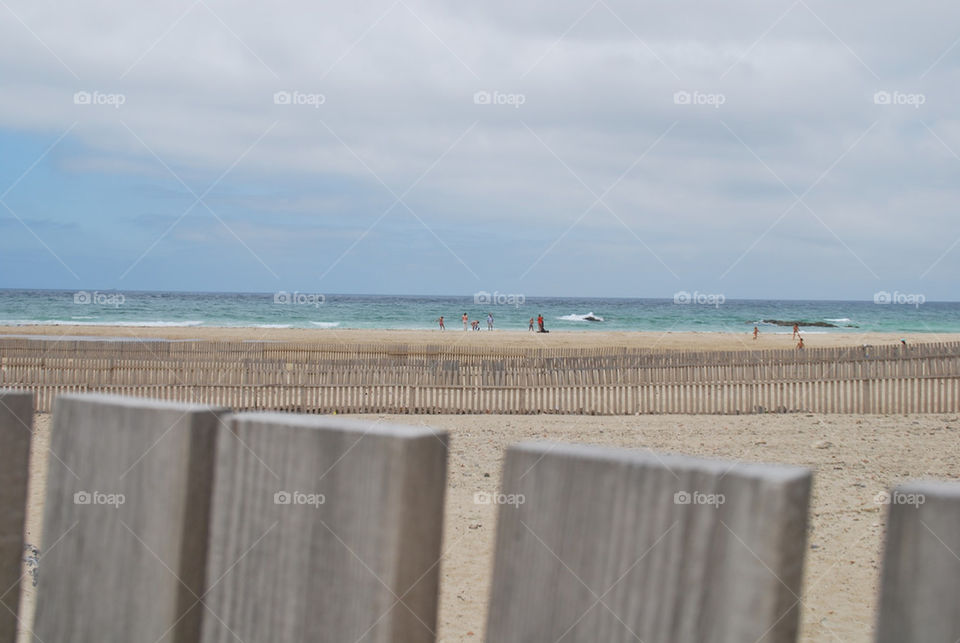 beach ocean sky fence by mrarflox