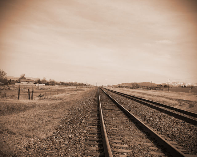 Diminishing view of railway track
