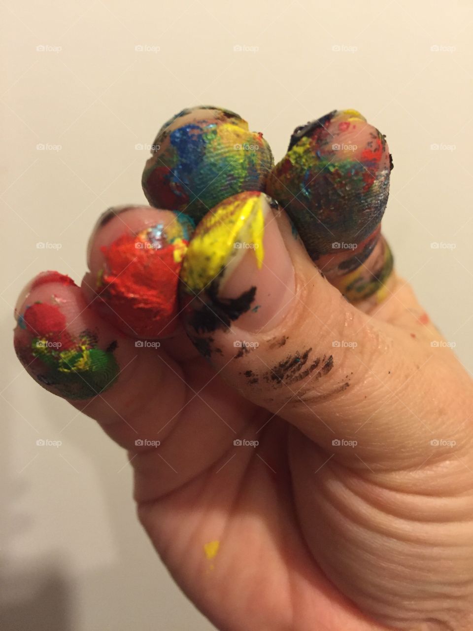 Painting hand - fingertips