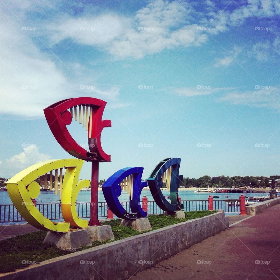 Fish statues at the Puerto Princesa baywalk