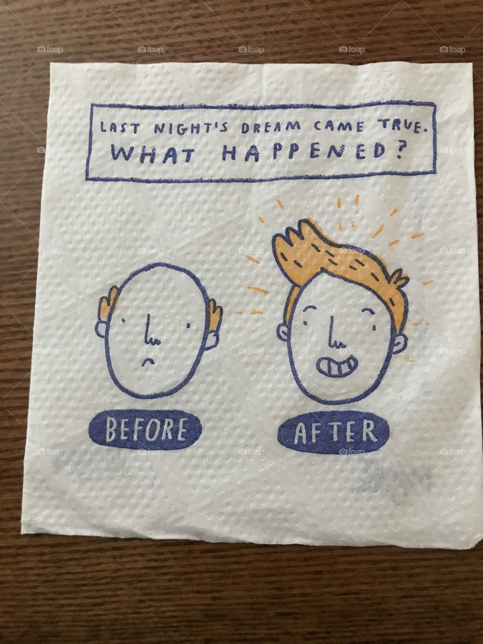 Funny napkins make u not want to whip ur face and use them lol