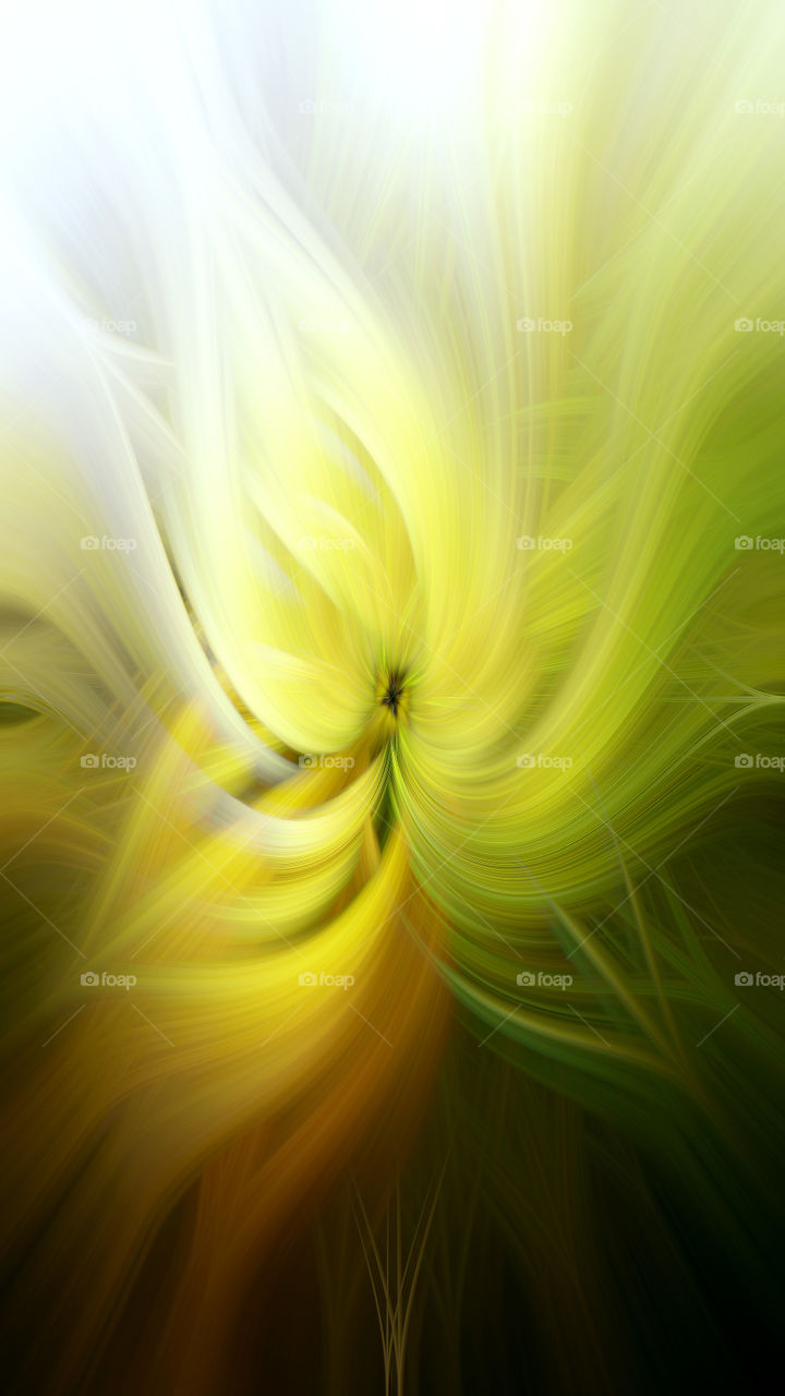 abstraction in yellow-green tones