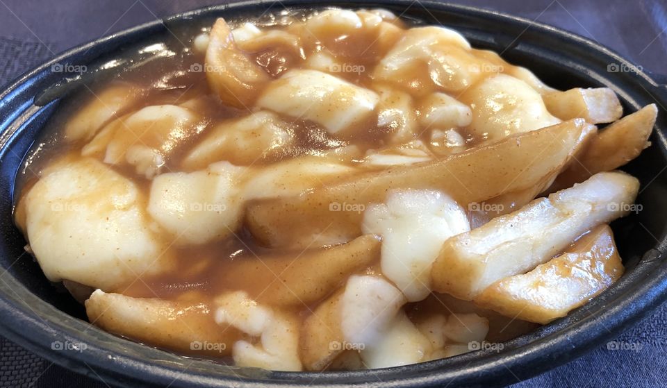 Canadian Poutine:  French Fries with Gravy and Cheese Curds