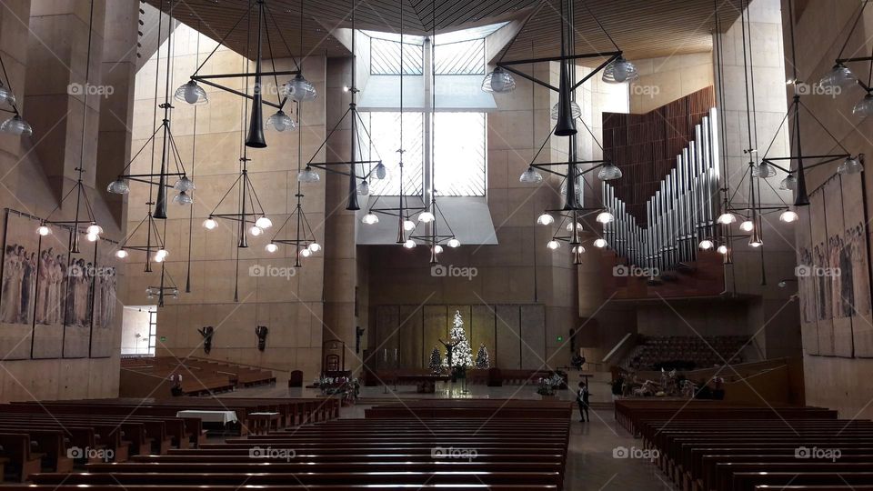 Twilight glow through Church window