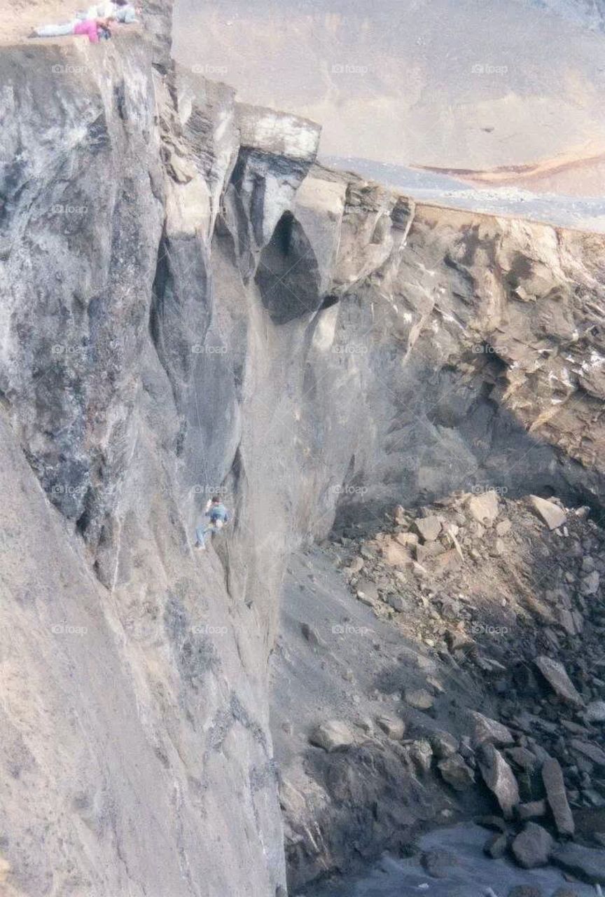 Rappelling in Iceland