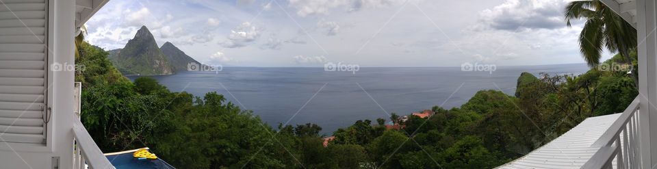 Saint Lucia Pitons Panorama
