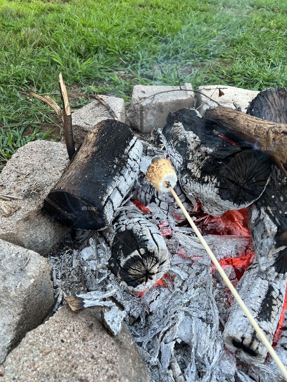 Roasting marshmallows 