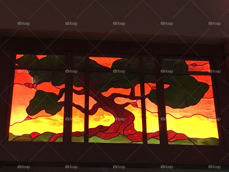 Sunset stained glass 