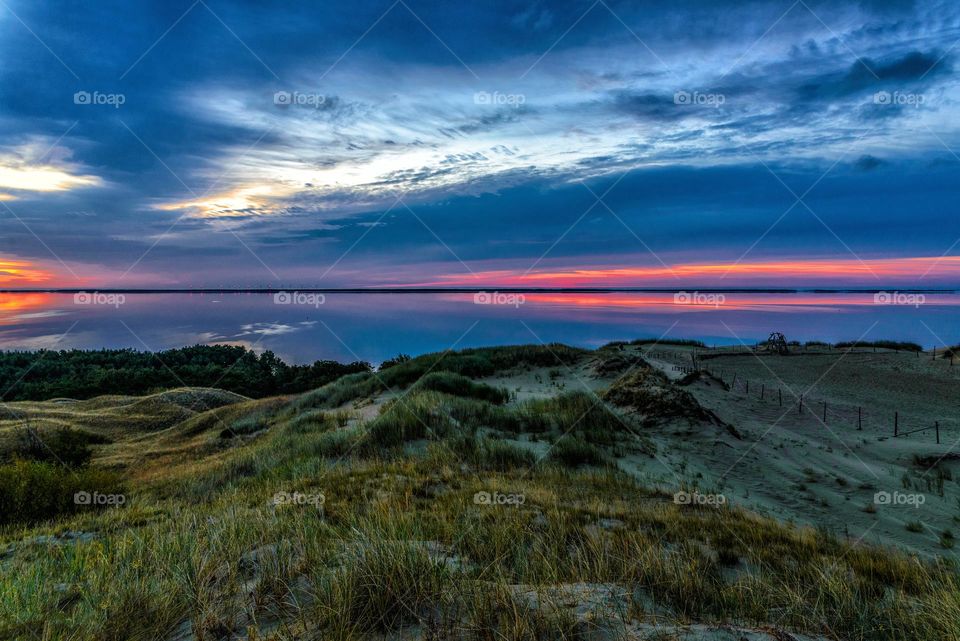 A beautiful sunset in the stunning mountain range.