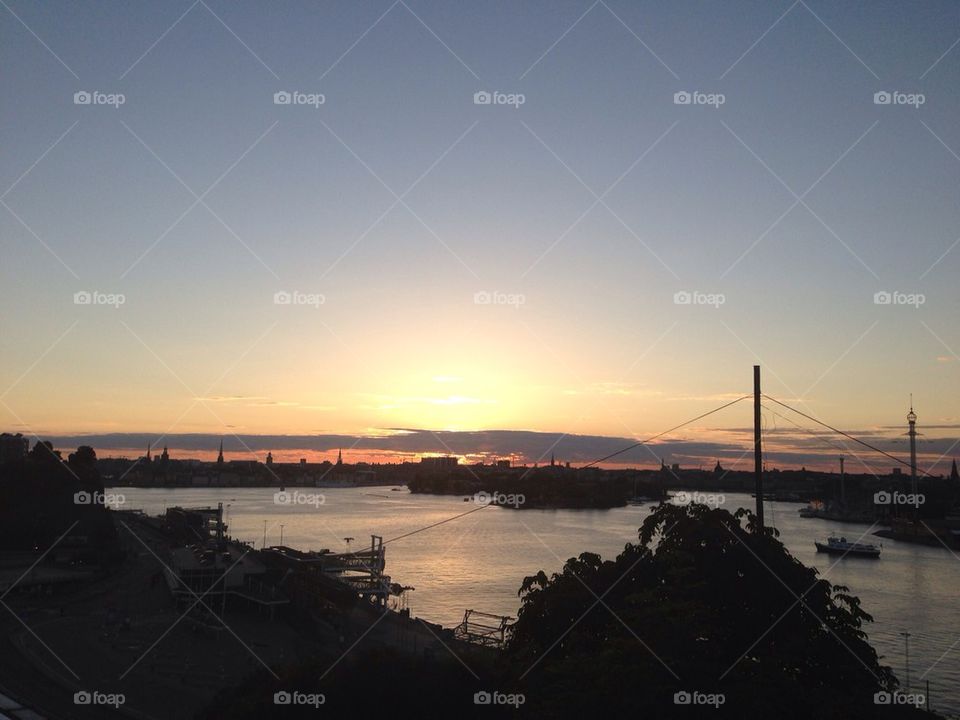 Sunset over Stockholm