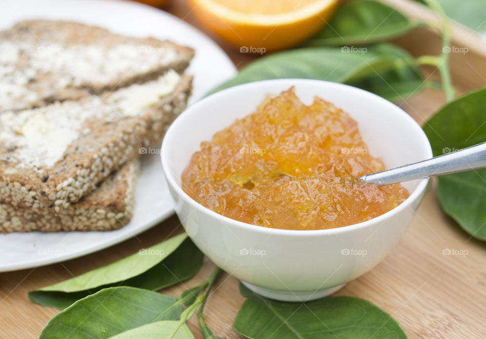 Marmalade and buttered toast