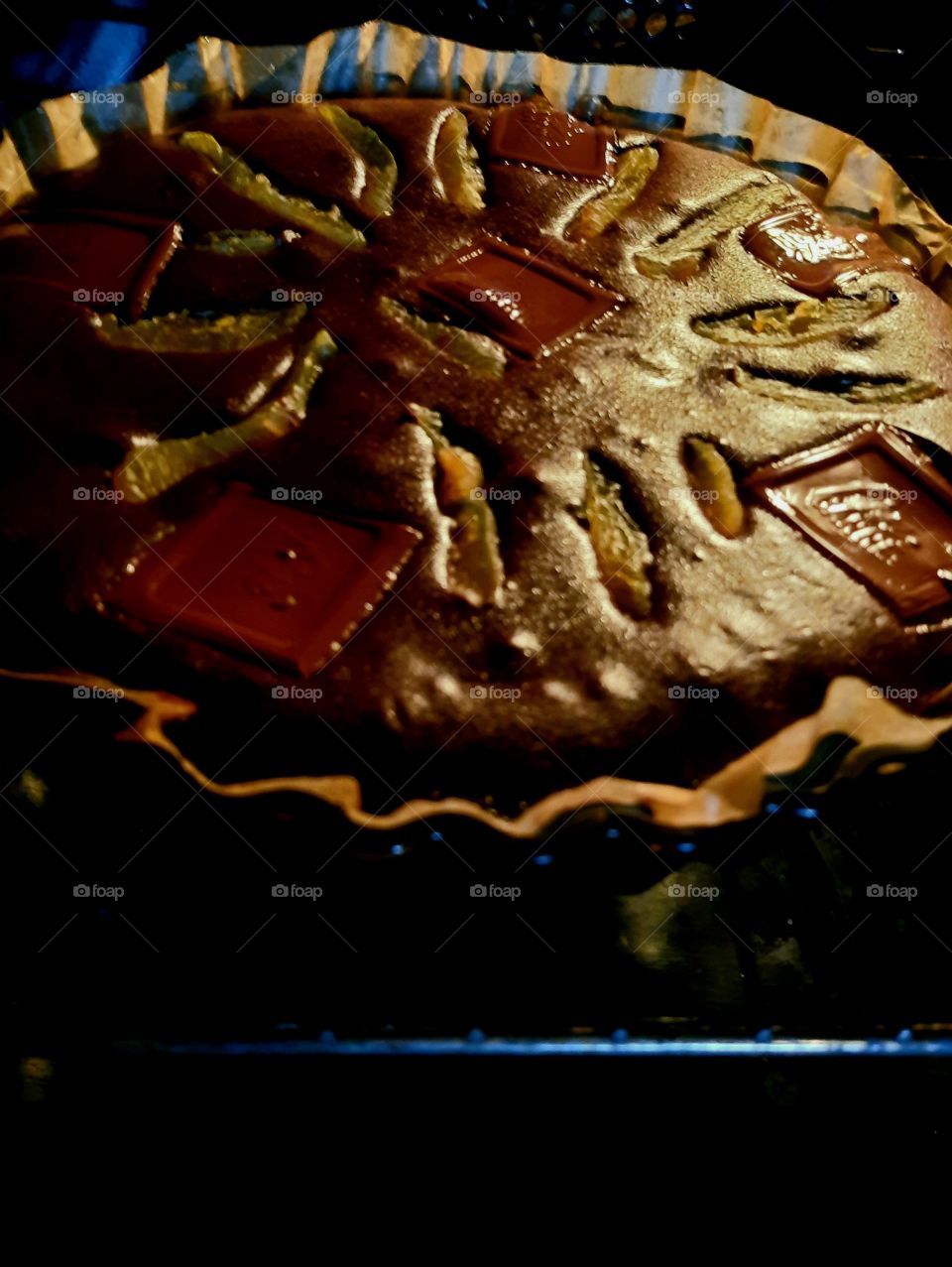 season treat - brownie in the oven