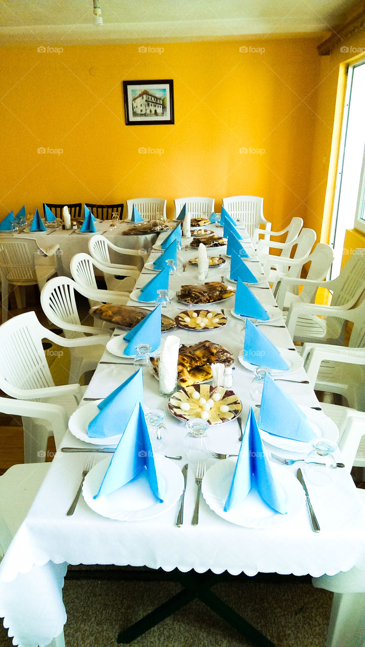 wedding table. table