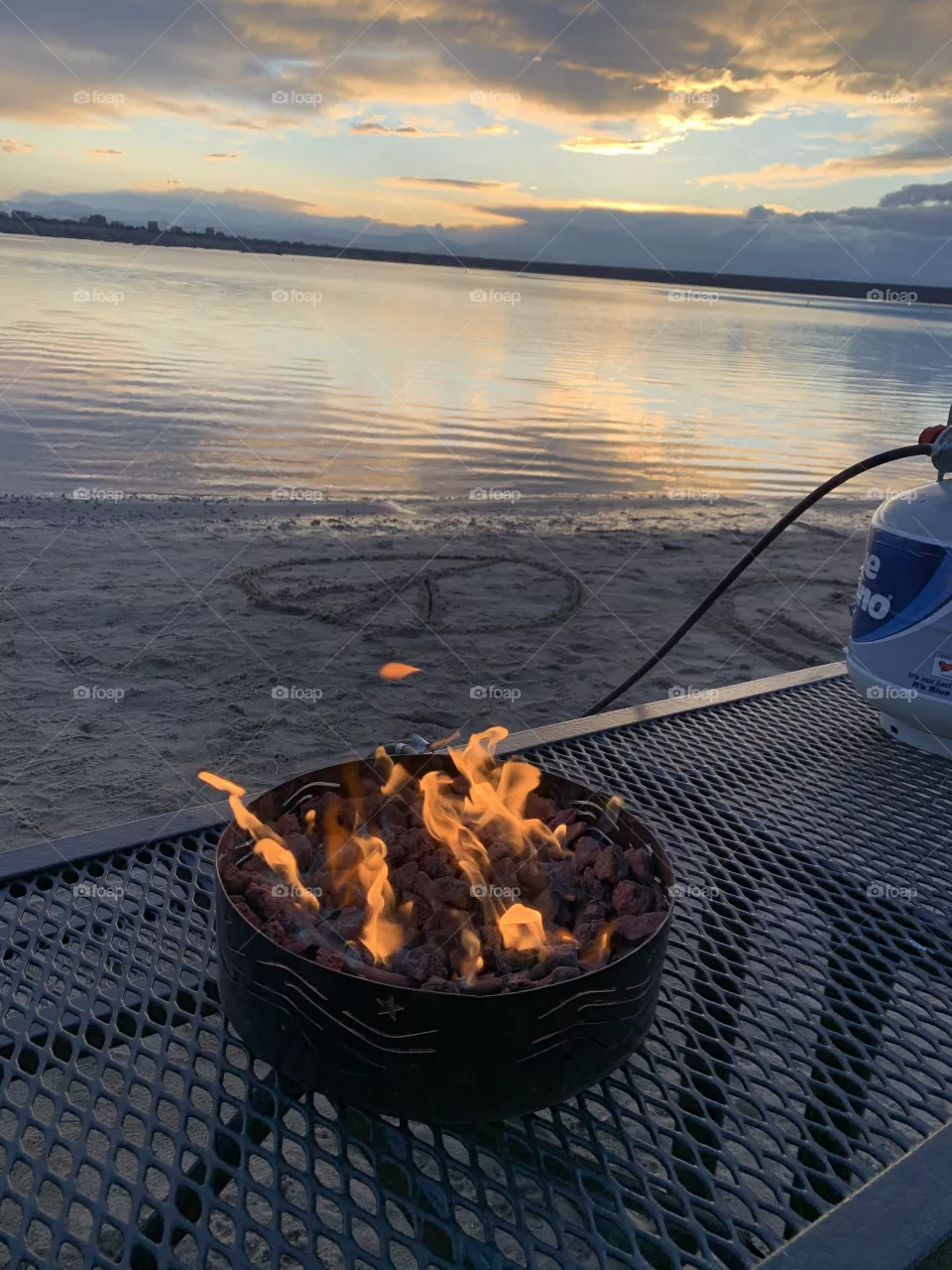 Lakeside fire (peace)