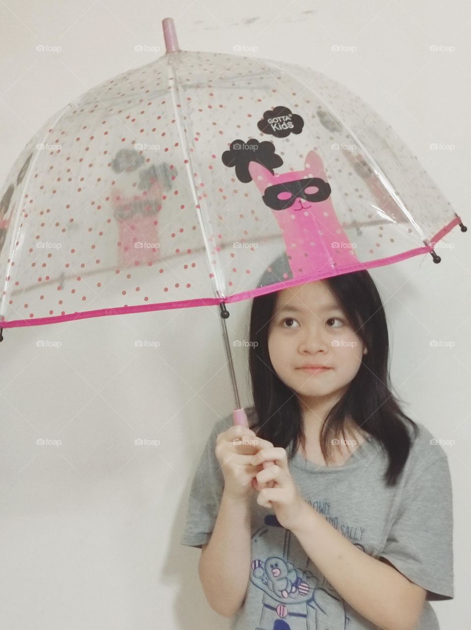 enjoying new umbrella