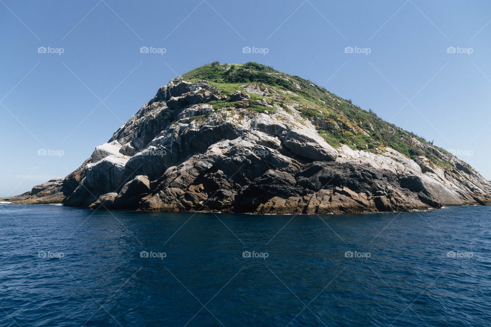 Praia com paisagem linda e fantástica no Brasil, na região do Lagos no Rio de Janeiro, em Arraial do Cabo