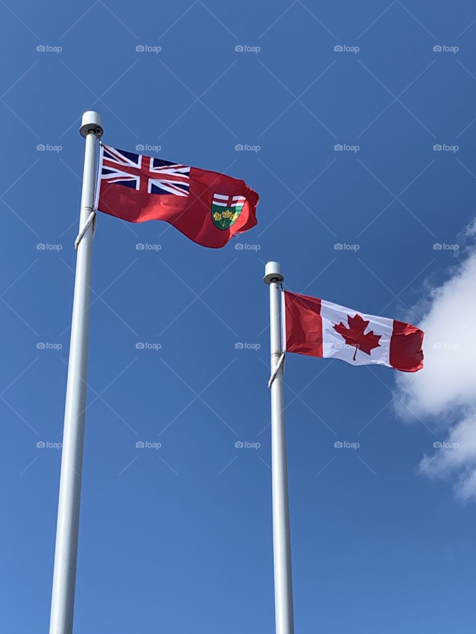Canada and Ontario Flags