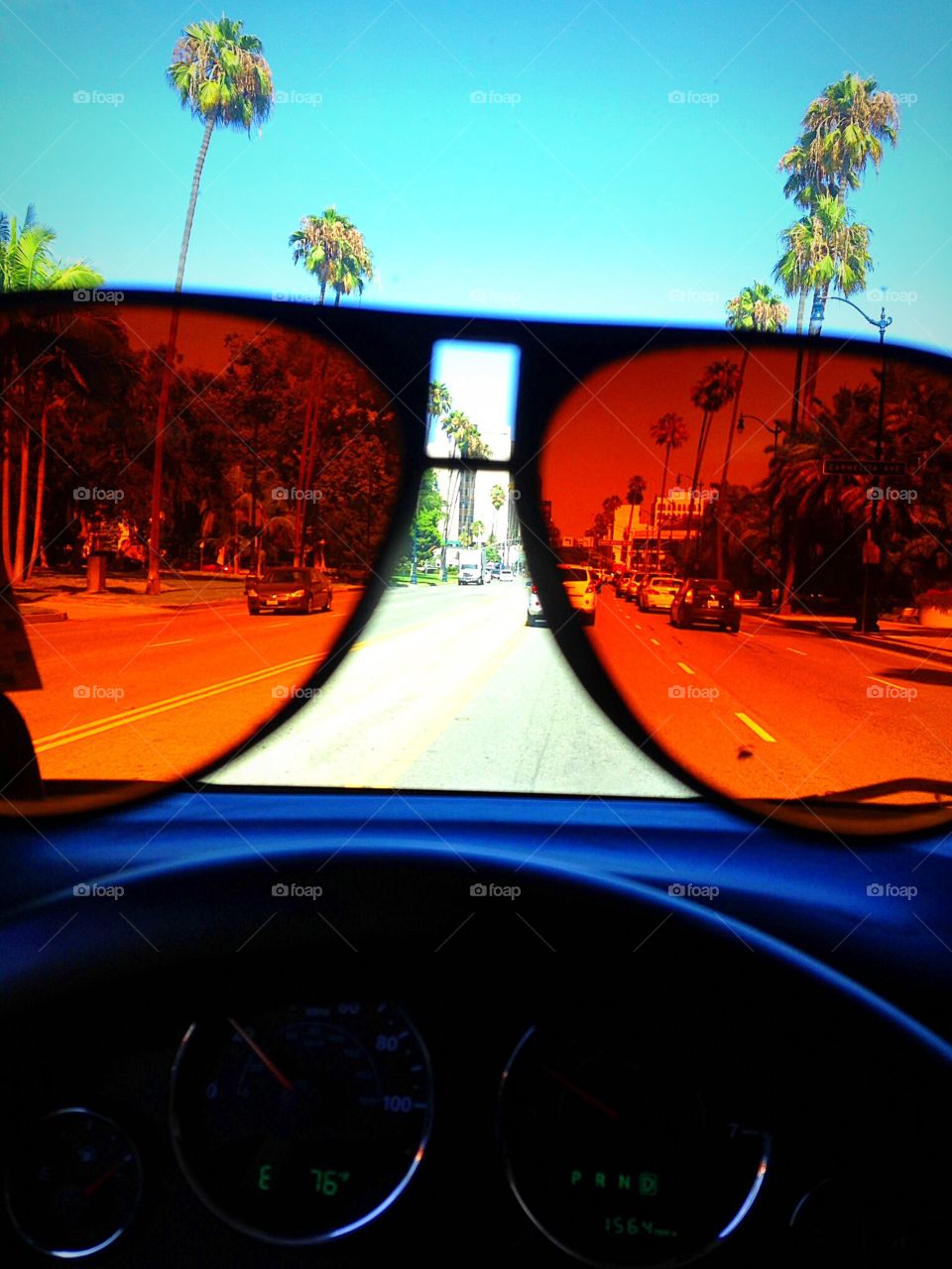 Blue blockers in LA streets