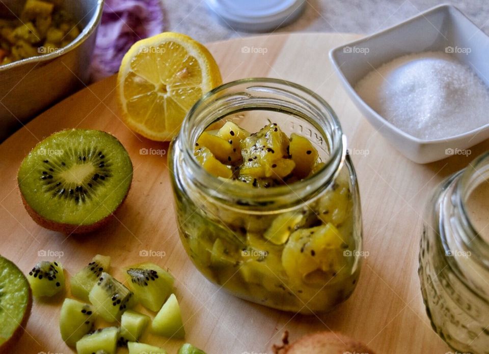 Homemade kiwi jam