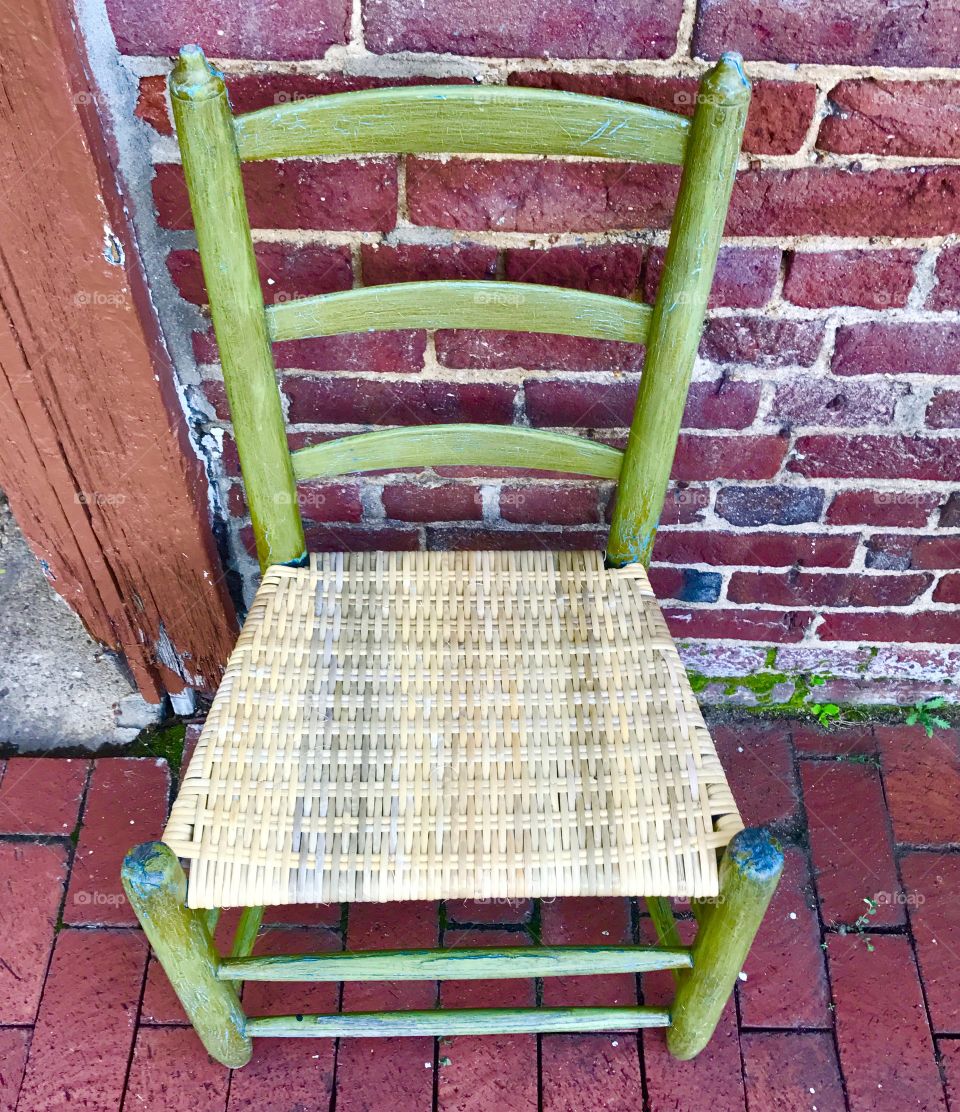 Green Wooden Chair