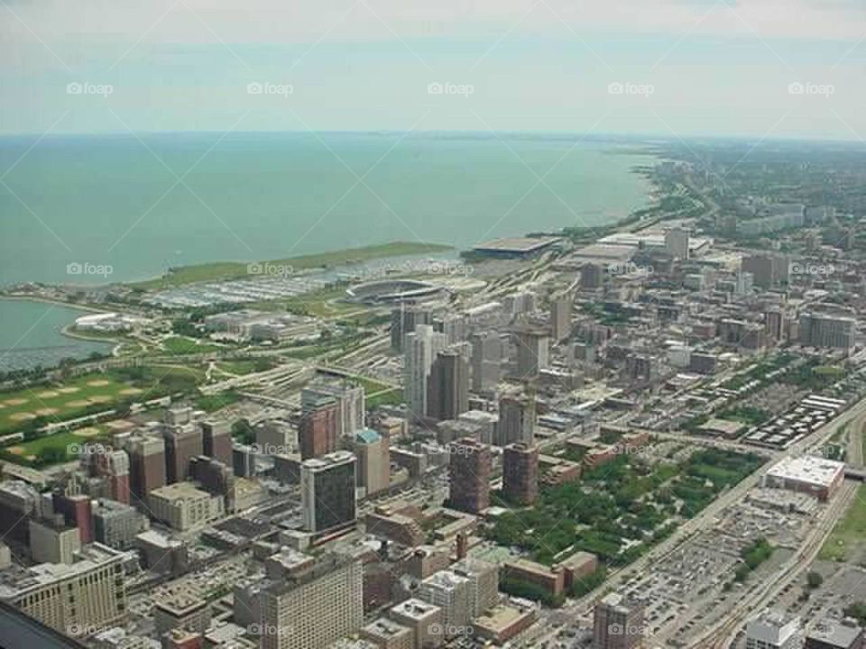 Chicago Skyline Lake Michigan