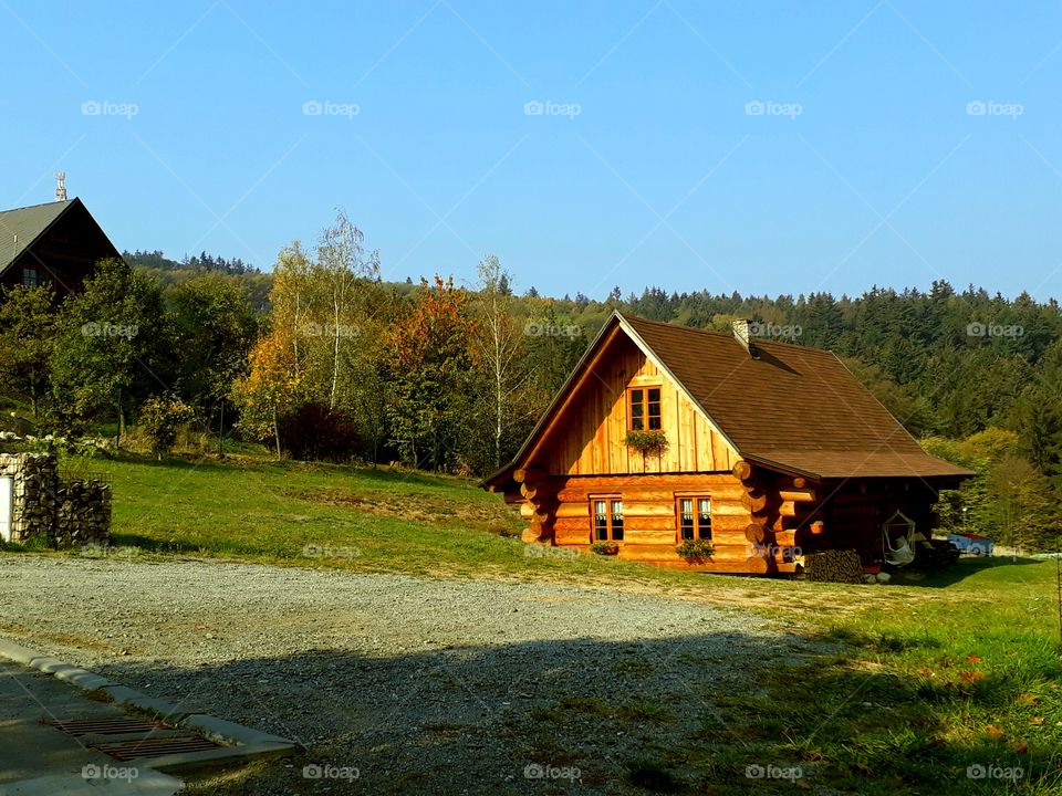Wooden house in the country