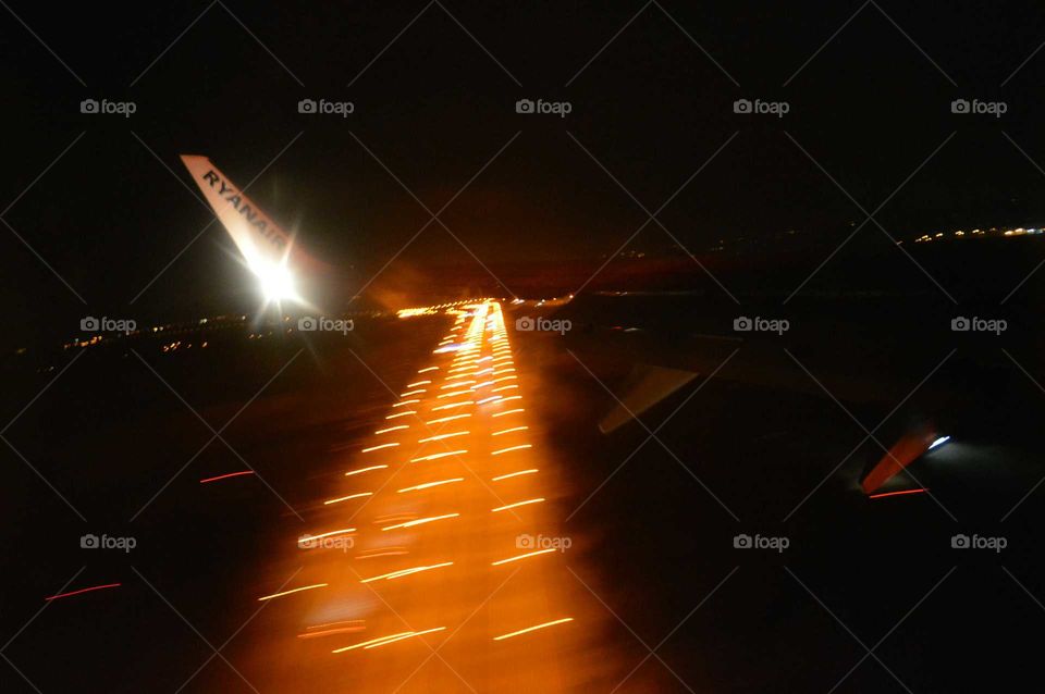 during landing at night