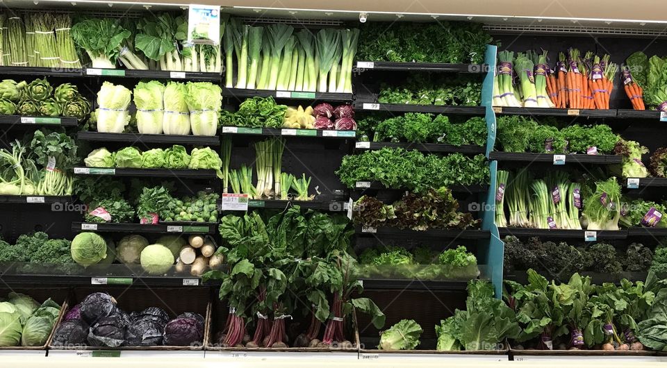 Nicely displayed green vegetables 