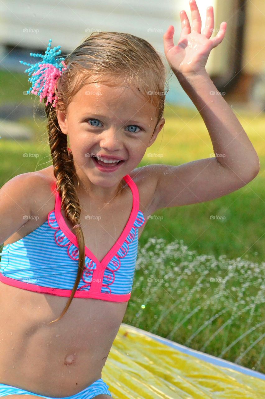 Portrait of cute girl