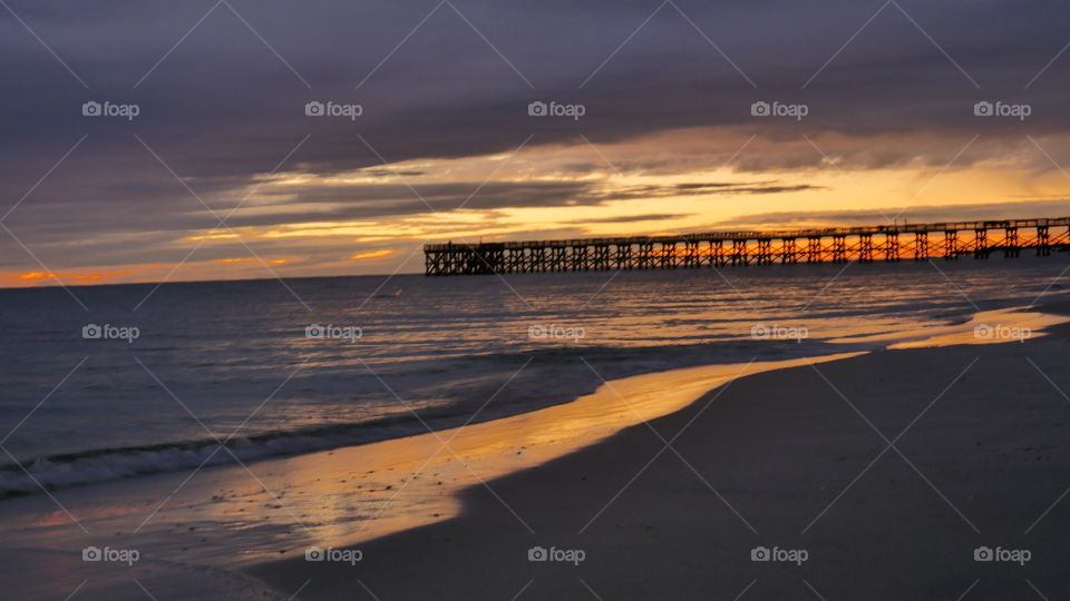 Sunset, Water, No Person, Beach, Sea